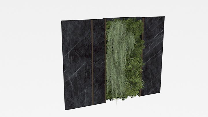 渲染模型_植物墙009