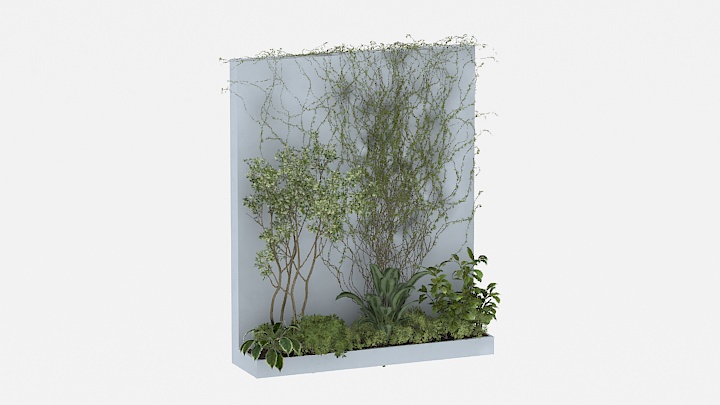 渲染模型_植物墙010