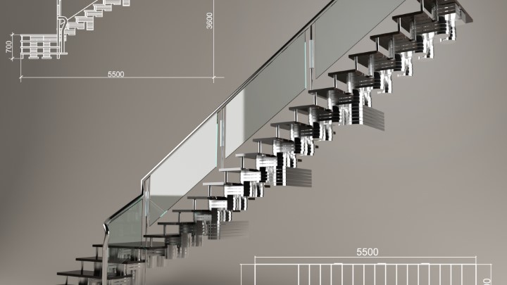 渲染模型_楼梯022