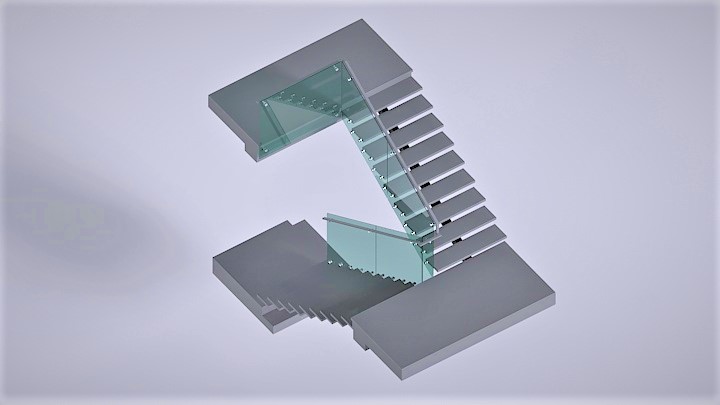 渲染模型_楼梯024