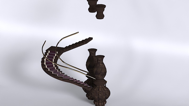 渲染模型_楼梯034