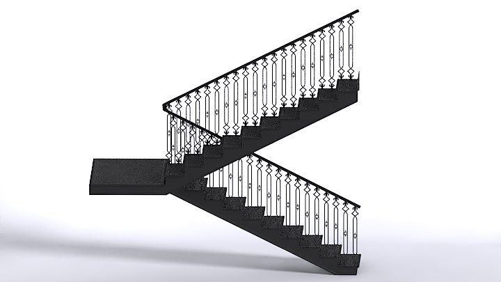渲染模型_楼梯042