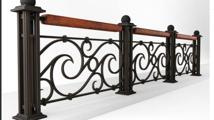 渲染模型_楼梯栏杆005