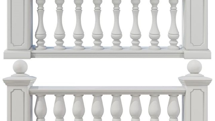 渲染模型_欧式栏杆001