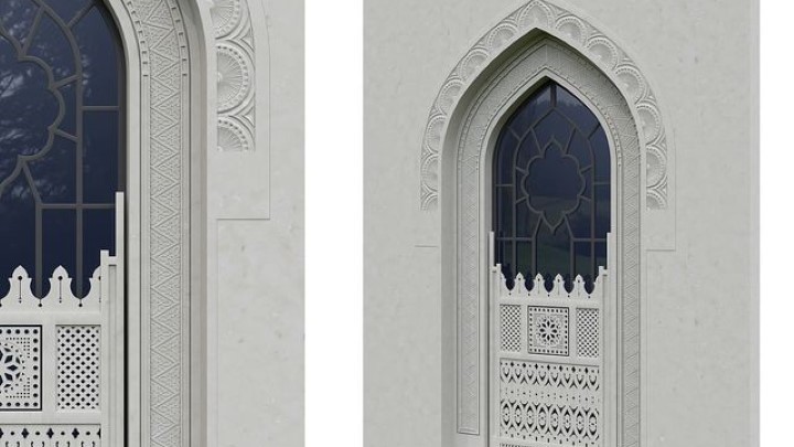 渲染模型_欧式窗户001