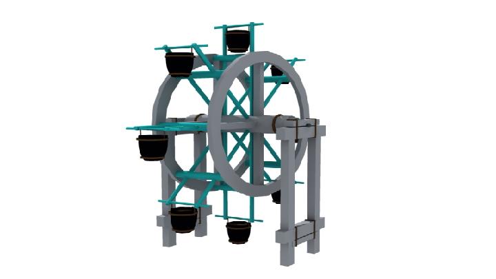 渲染模型_水车001