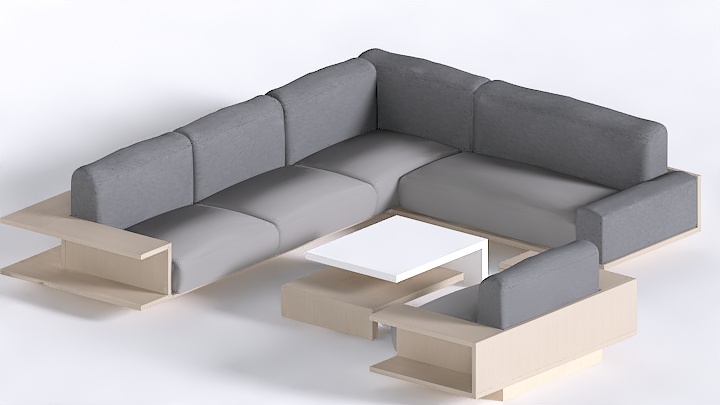 渲染模型_沙发3237