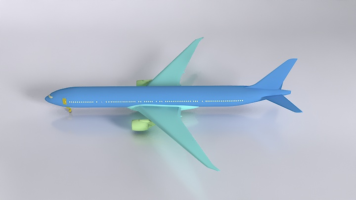 渲染模型_波音001