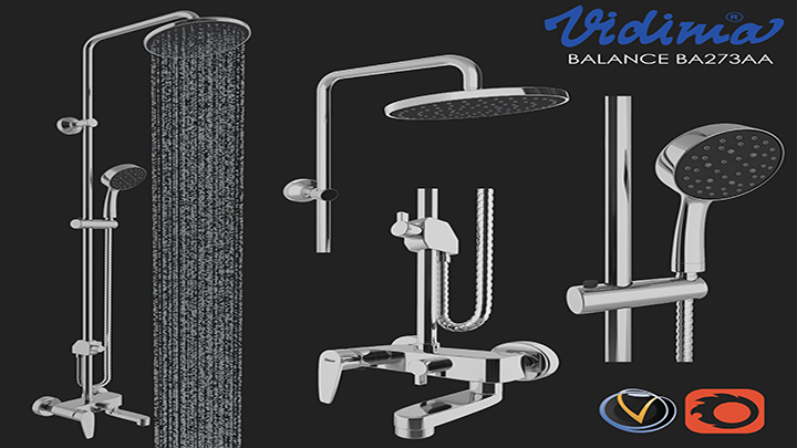 渲染模型_浴室不锈钢001