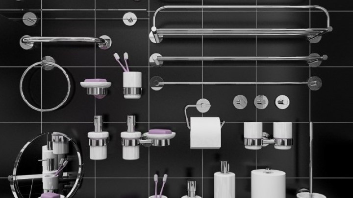 渲染模型_浴室五金件001