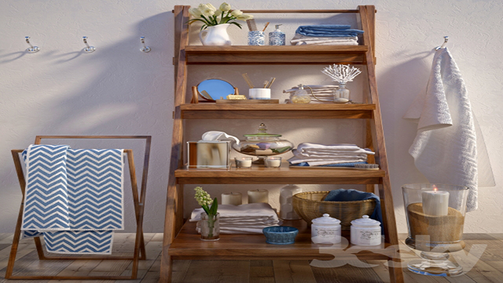 渲染模型_浴室置物架002