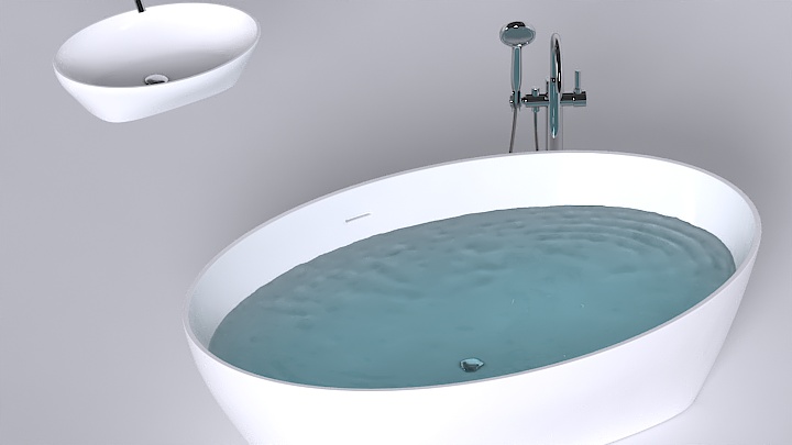 渲染模型_浴缸086
