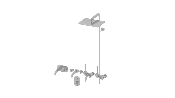 渲染模型_淋浴头008