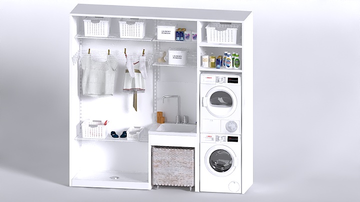 渲染模型_清洁柜001