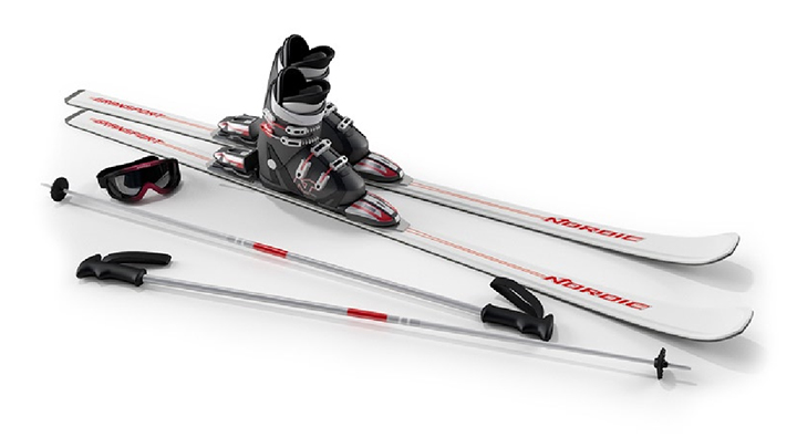 渲染模型_滑雪套装001