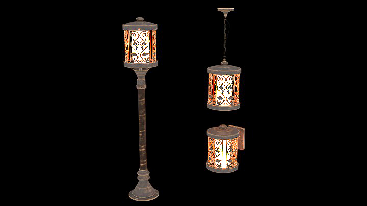 渲染模型_灯具389