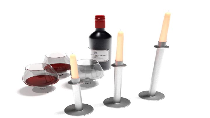 渲染模型_烛台037