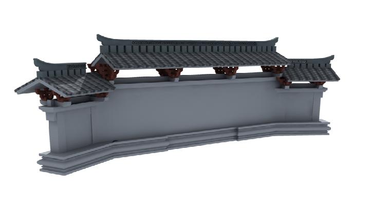 渲染模型_照壁004