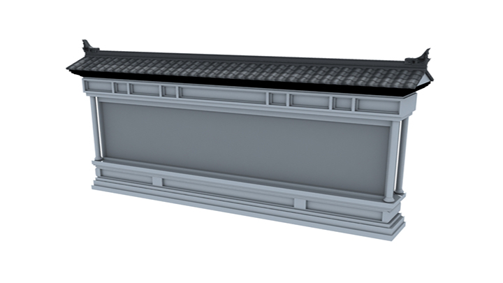 渲染模型_照壁007