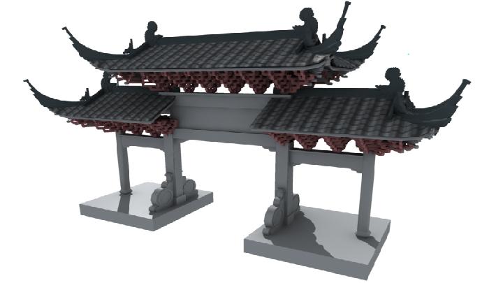 渲染模型_牌坊009