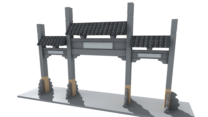 渲染模型_牌坊028