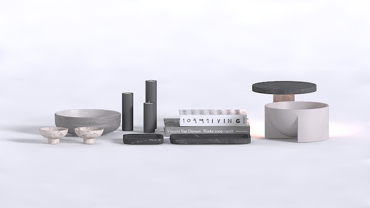 渲染模型_生活装饰套装001