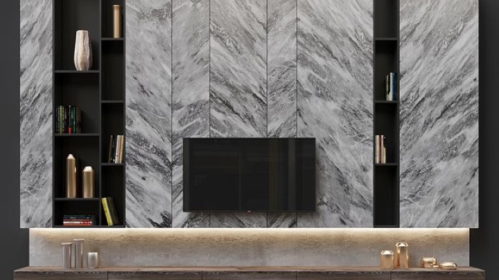 渲染模型_电视墙034