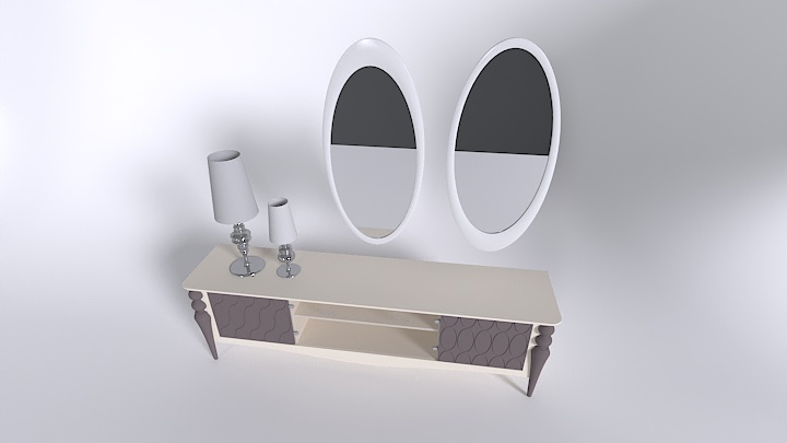 渲染模型_电视柜022