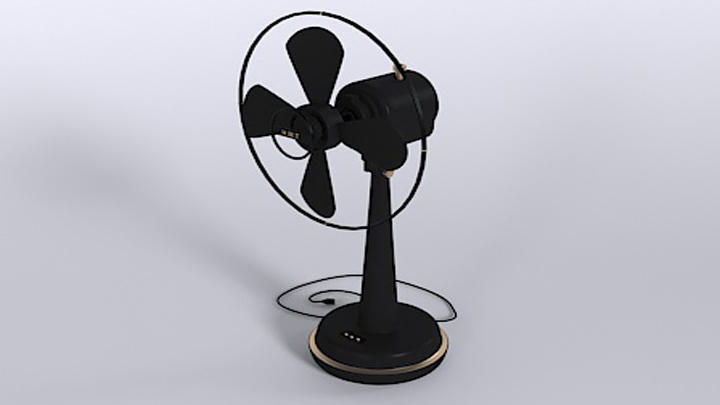 渲染模型_电风扇001