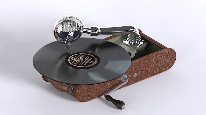 渲染模型_留声机003