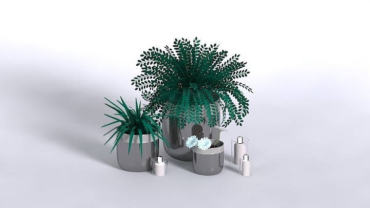 渲染模型_盆景023