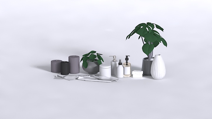 渲染模型_盆景024