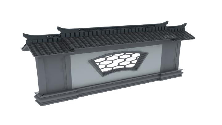 渲染模型_盆景壁001