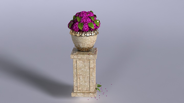 渲染模型_盆栽214