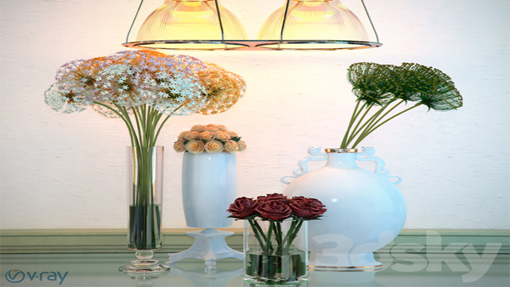 渲染模型_盆栽223