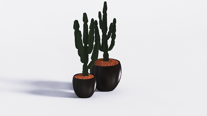 渲染模型_盆栽348