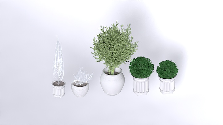 渲染模型_盆栽354