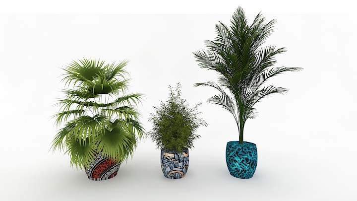 渲染模型_盆栽385