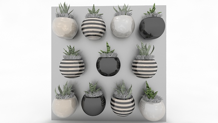 渲染模型_盆栽391