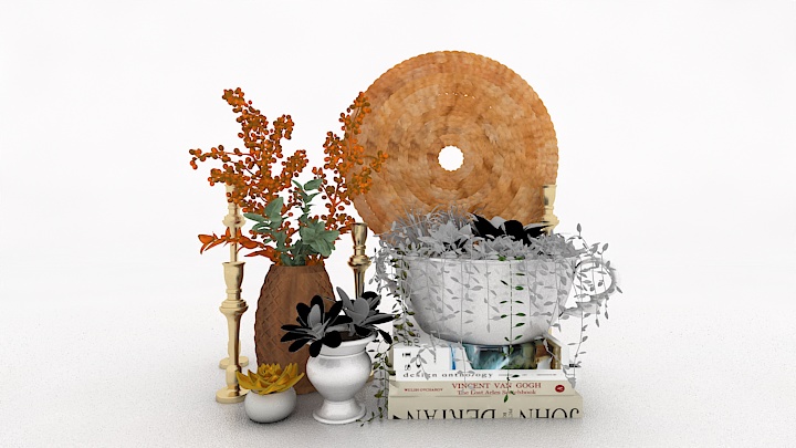 渲染模型_盆栽395