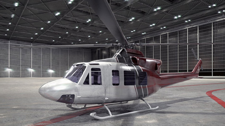 渲染模型_直升机006