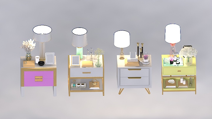 渲染模型_矮柜005