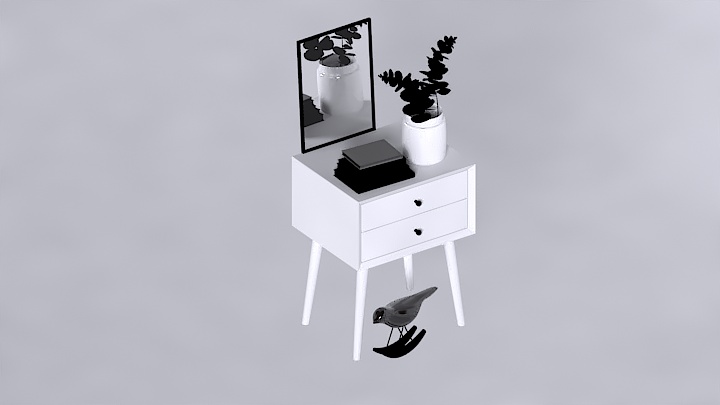 渲染模型_矮柜006