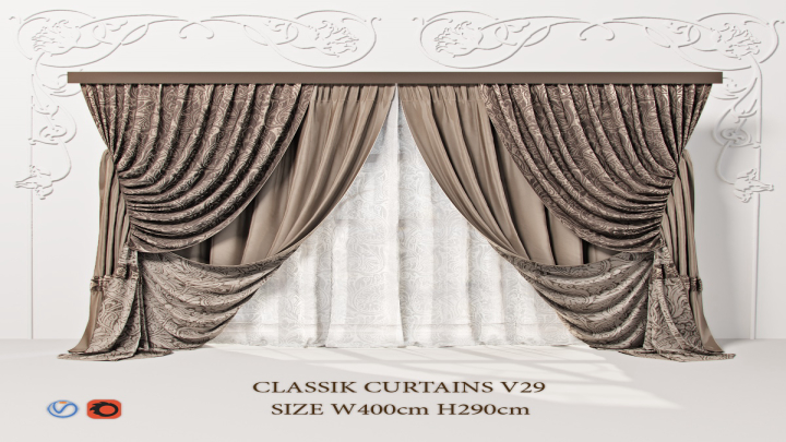 渲染模型_窗帘148