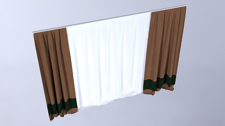 渲染模型_窗帘156