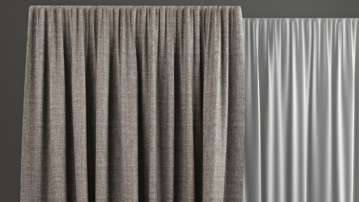 渲染模型_窗帘193