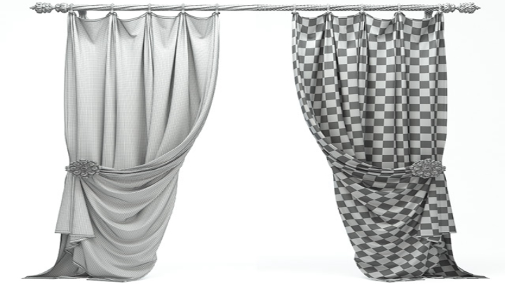 渲染模型_窗帘201