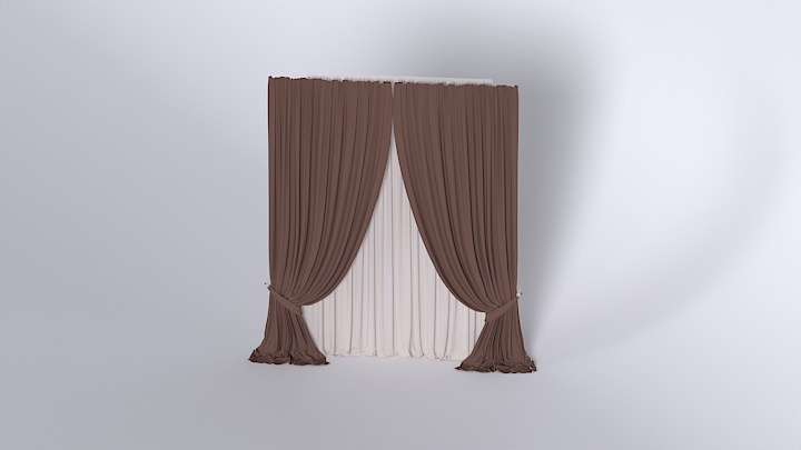 渲染模型_窗帘225