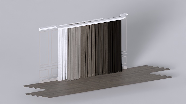 渲染模型_窗帘231