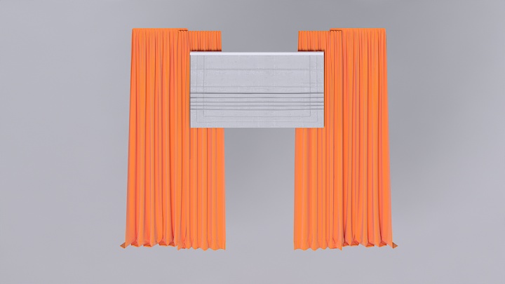 渲染模型_窗帘240